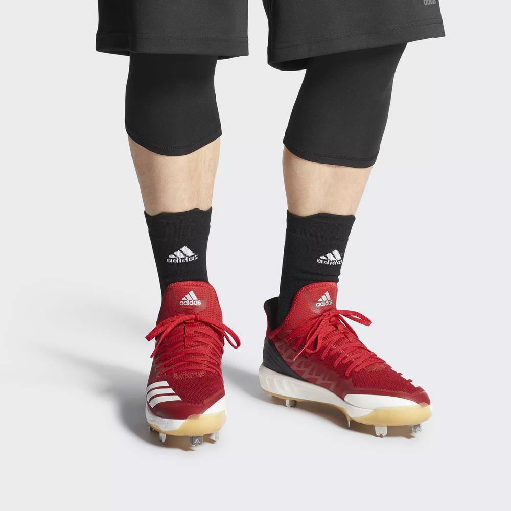 Adidas Boost Icon 4 Spikes De Beisbol Rojos Para Hombre (MX-84030)